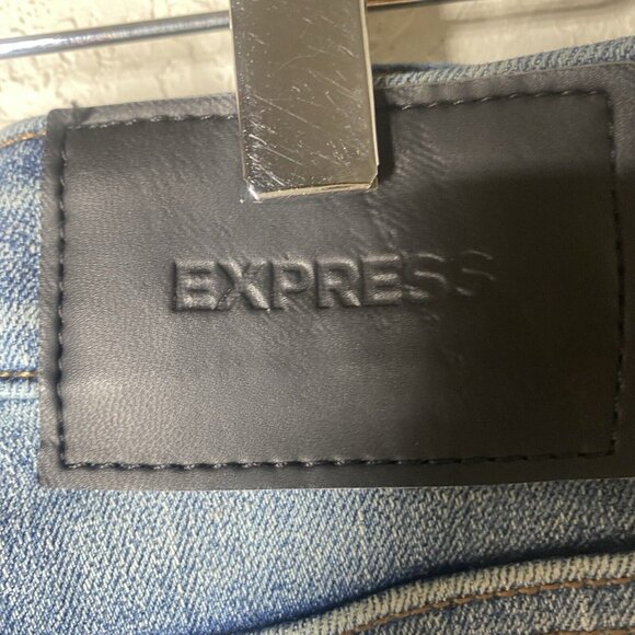 Express Mens Hyper Stretch Athletic Slim Jeans 31x32 Denim Blue - Picture 9 of 11